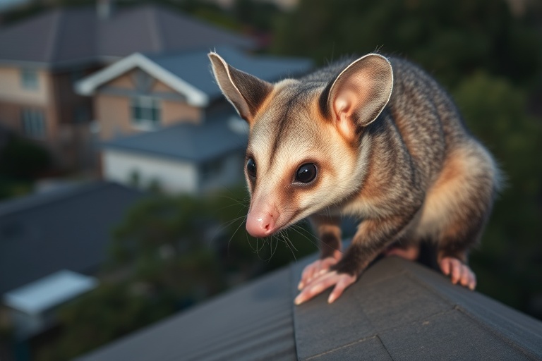Possum in Bundoora residential area